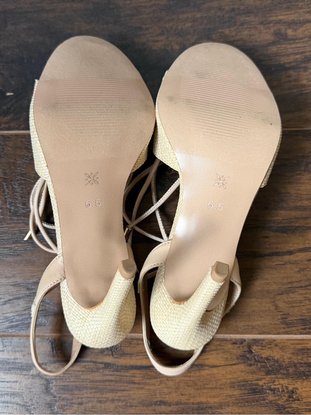 BCBGeneration Embellished Fruit Journe Nude Lace-Up Sandal - Picture 7 of 7